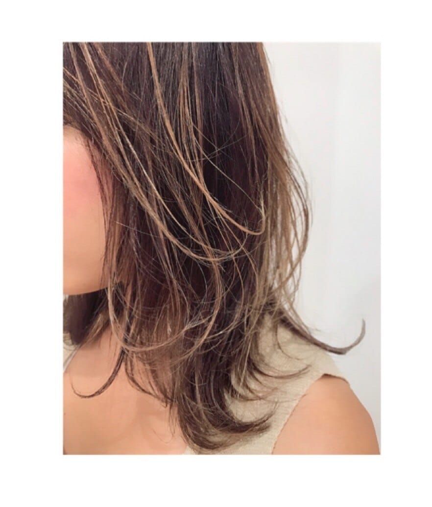 ハイライト無造作スタイル